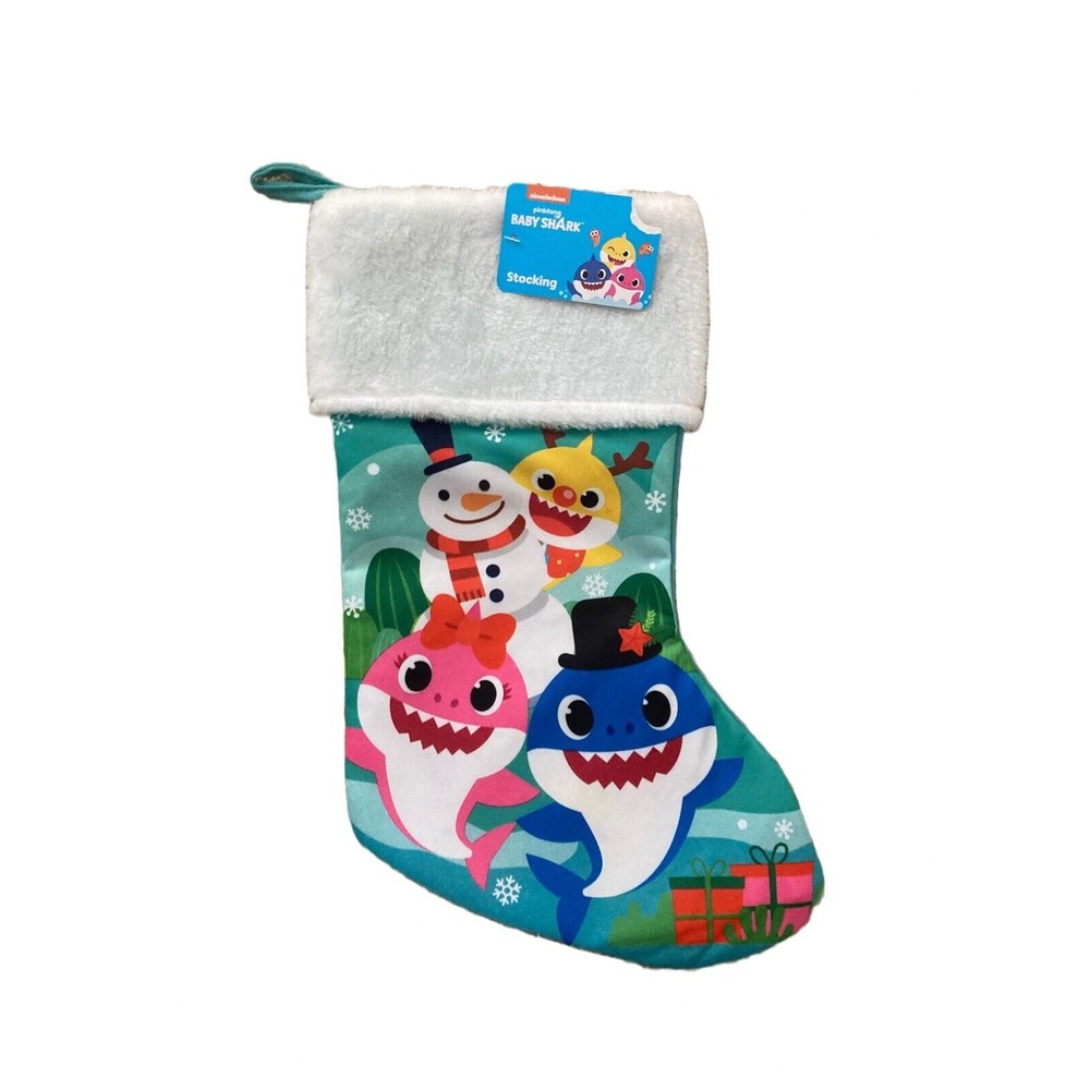 Pinkfong Baby Shark Christmas Stocking by Ruz 14" New